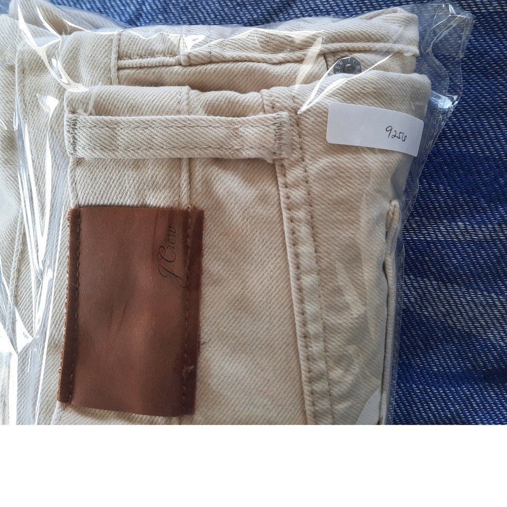 J.Crew Slouchy Boyfriend Jeans Cream Off-White Straight Leg Size 28 Re-Imagined - Picture 9 of 9